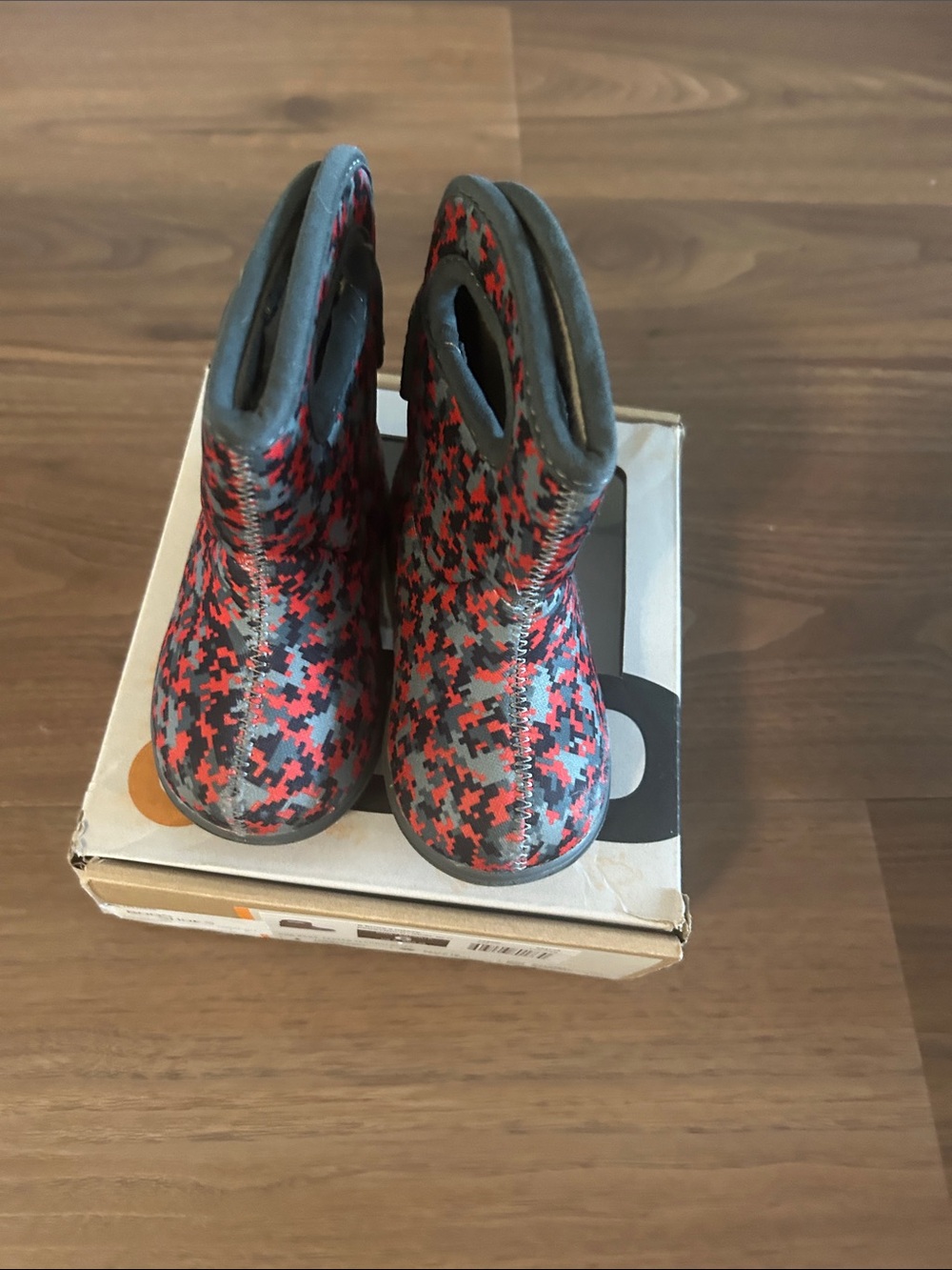 Baby Bogs Red and Black Camo Rain Boots - Picture 8 of 9